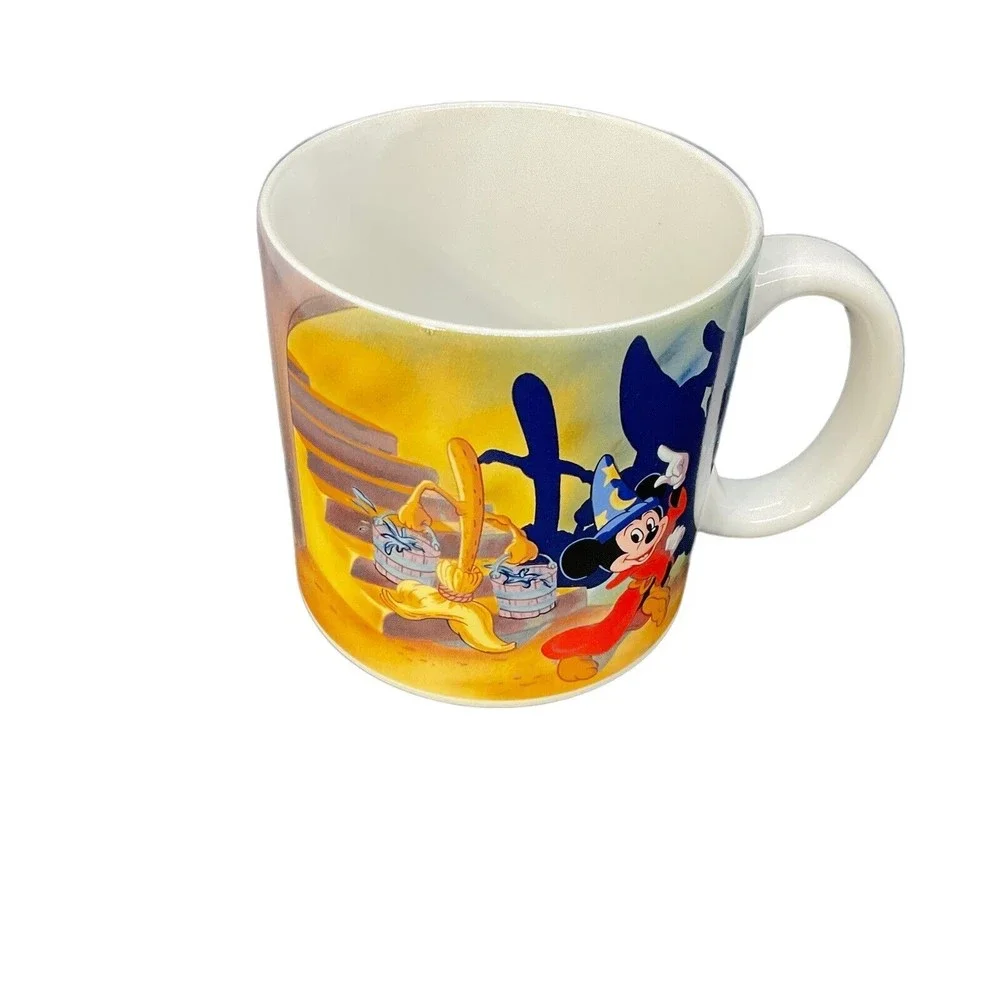 Disney Fantasia Mickey Mouse Sorcerer's‎ Dancing Broom Coffee Mug Cup